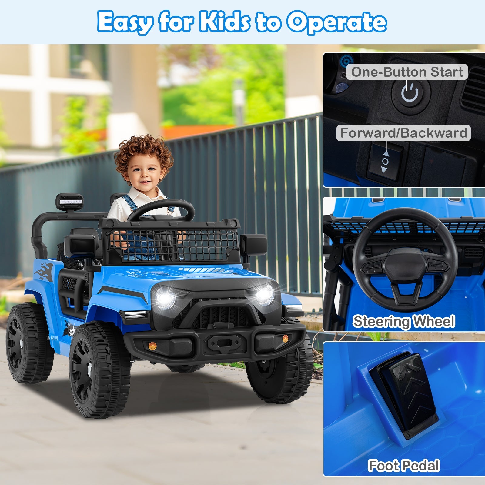 12V Kids Ride on Truck Car Battery Powered Electric Vehicle