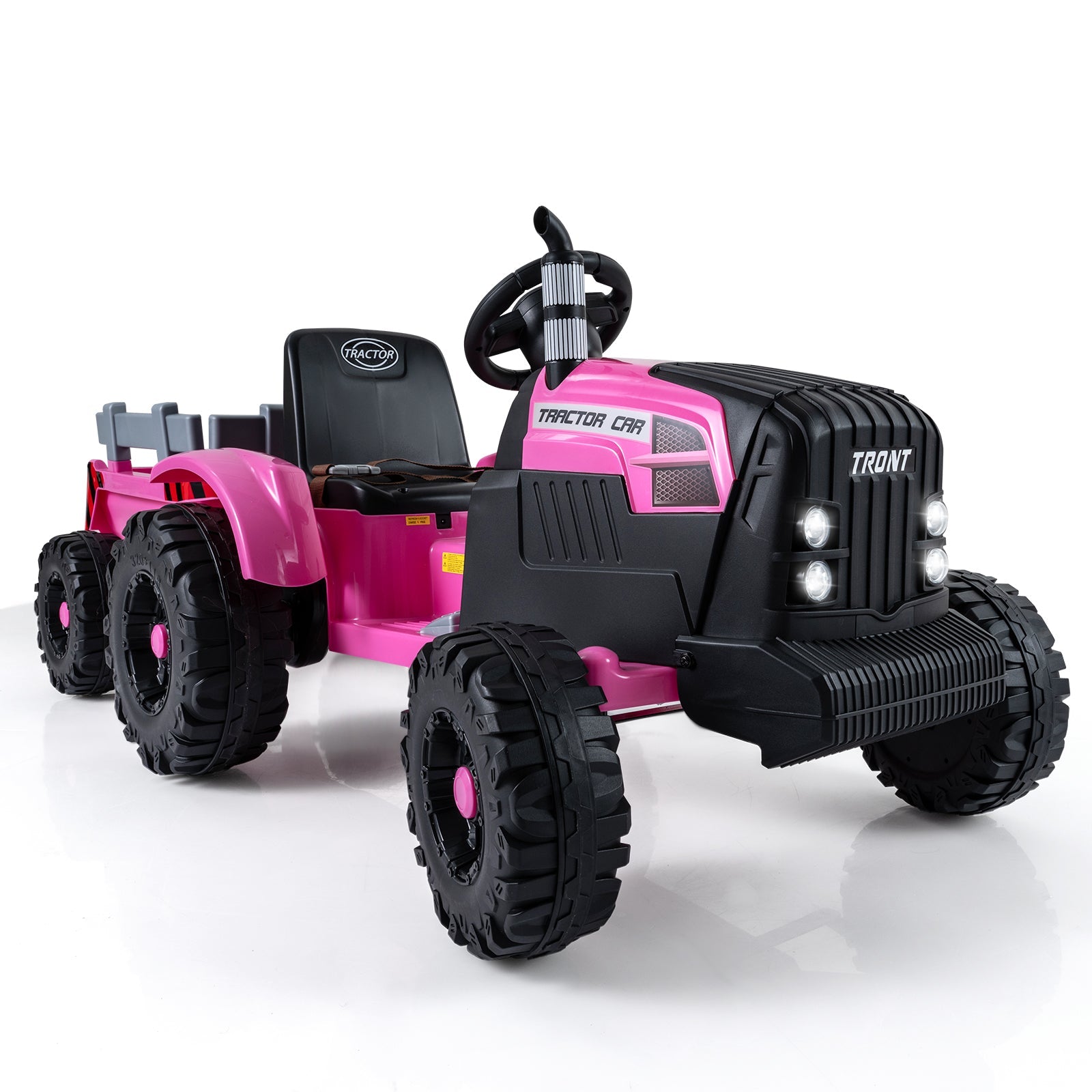 24V Ride On Tractor for Kids Electric Vehicle with Detachable Trailer and Remote Control