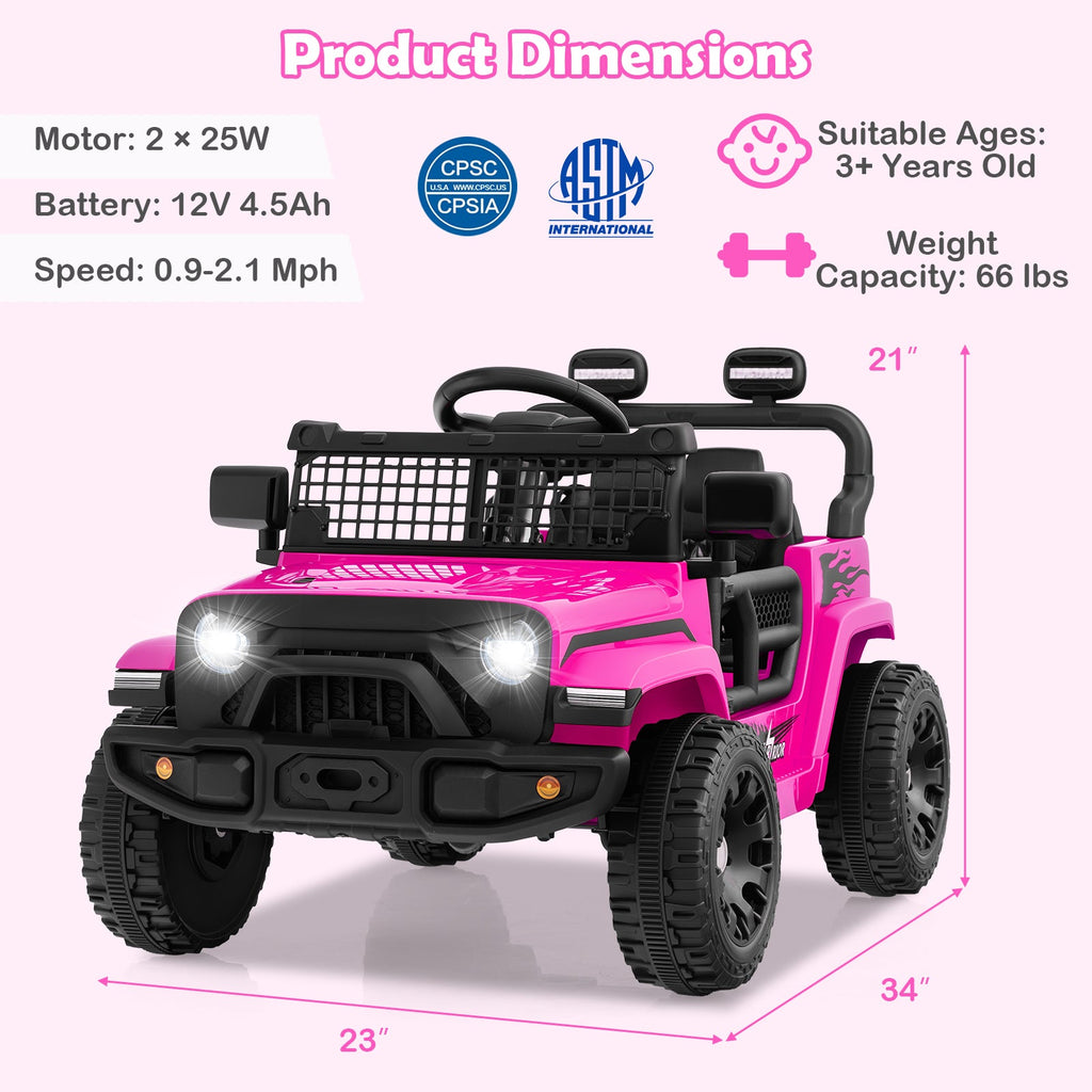 12V Kids Ride on Truck Car Battery Powered Electric Vehicle