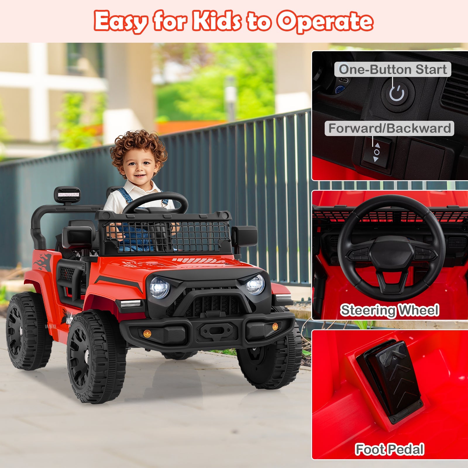 12V Kids Ride on Truck Car Battery Powered Electric Vehicle