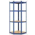4-Tier Corner Shelving Unit Adjustable Garage Storage Utility Rack for Warehouse