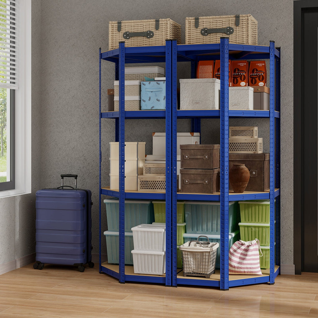 4-Tier Corner Shelving Unit Adjustable Garage Storage Utility Rack for Warehouse