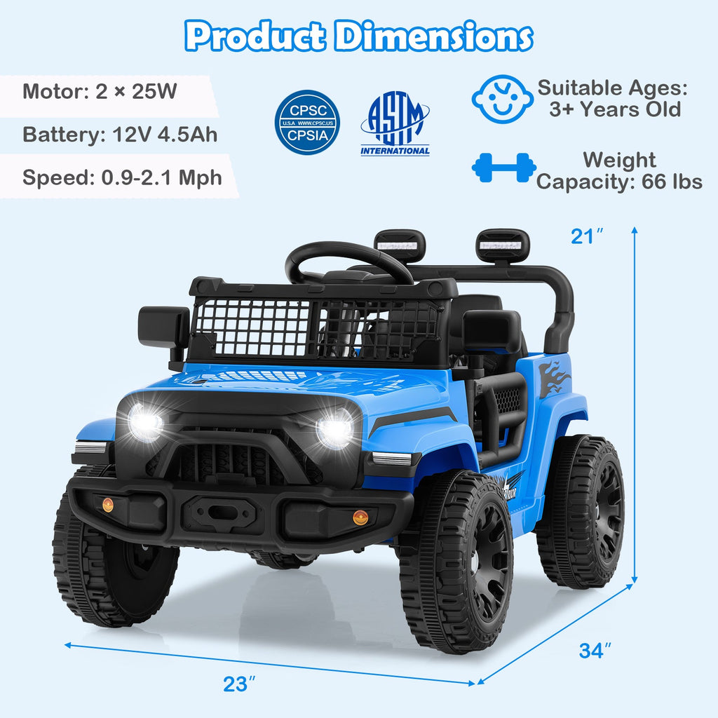12V Kids Ride on Truck Car Battery Powered Electric Vehicle