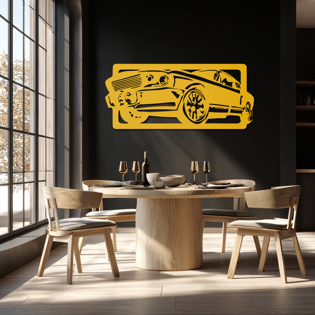 Classic Muscle Car Metal Wall Art - Vintage Automotive Decor - KAF061