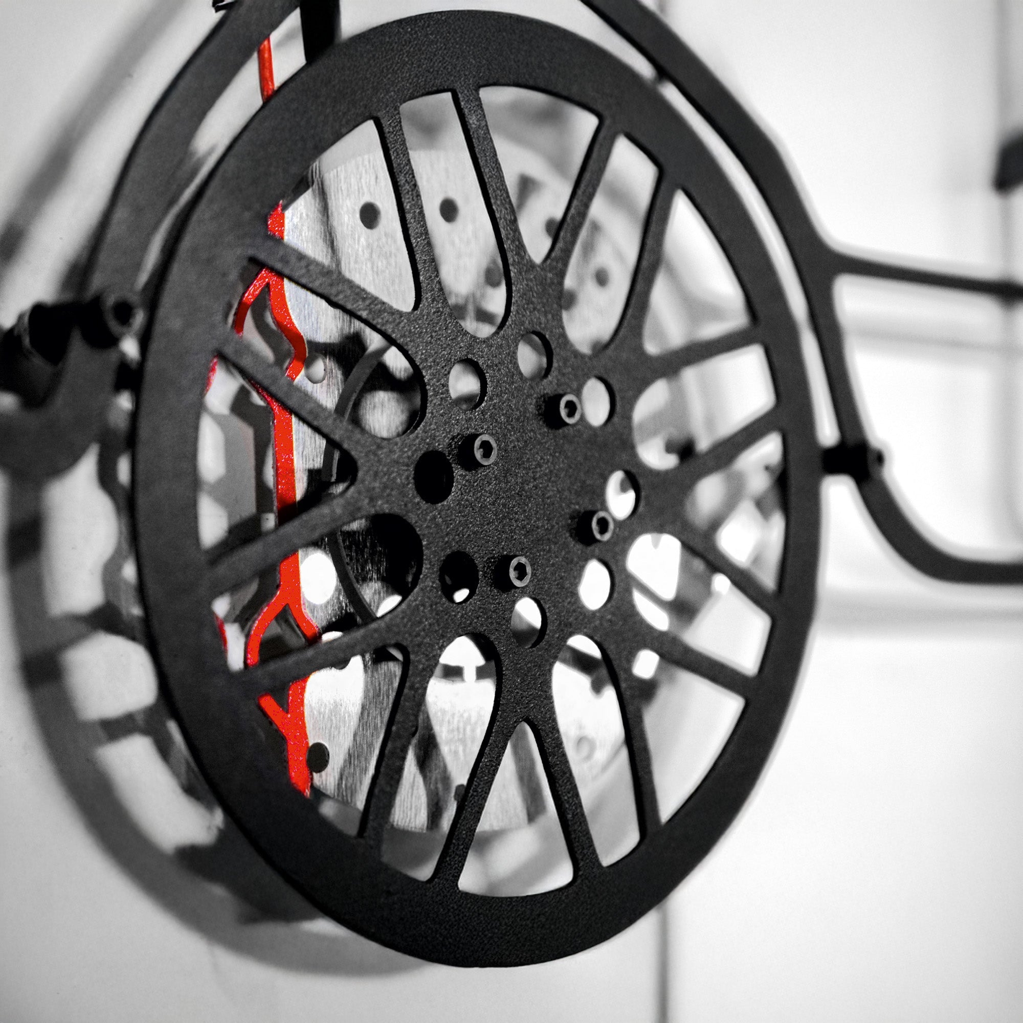 Chevrolet Impala Wall Art – Classic Steel Silhouette with Spinning Wheels-KAFMEKA019