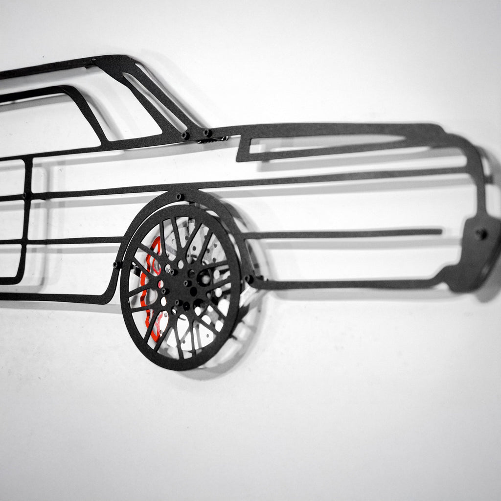Chevrolet Impala Wall Art – Classic Steel Silhouette with Spinning Wheels-KAFMEKA019