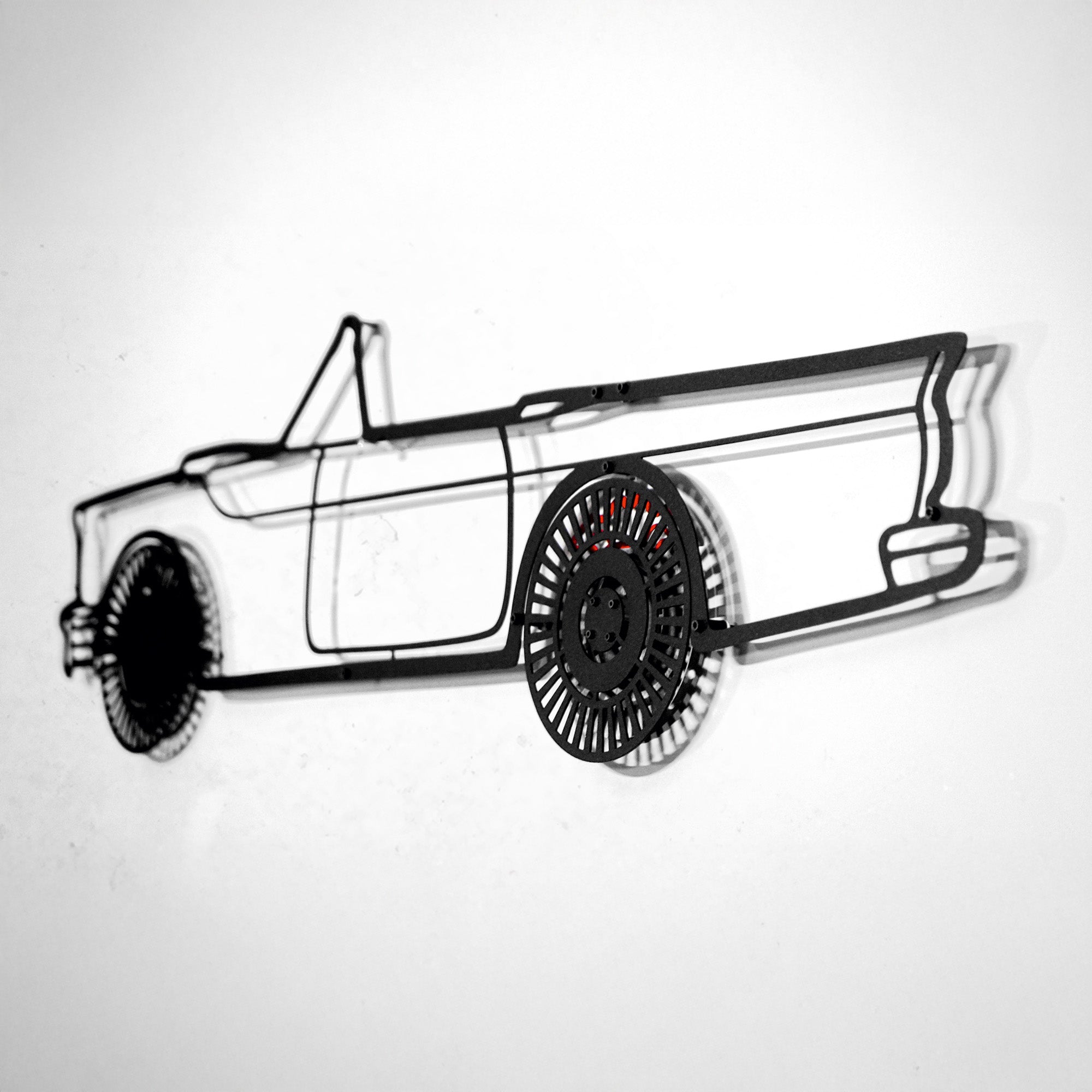 1957 Ford Thunderbird Wall Art – Classic Convertible Steel Silhouette-KAFMEKA027