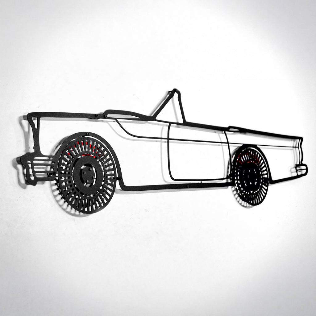 1957 Ford Thunderbird Wall Art – Classic Convertible Steel Silhouette-KAFMEKA027