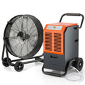 Garage & Warehouse Climate Control Bundle: Dehumidifier + Industrial Drum Fan