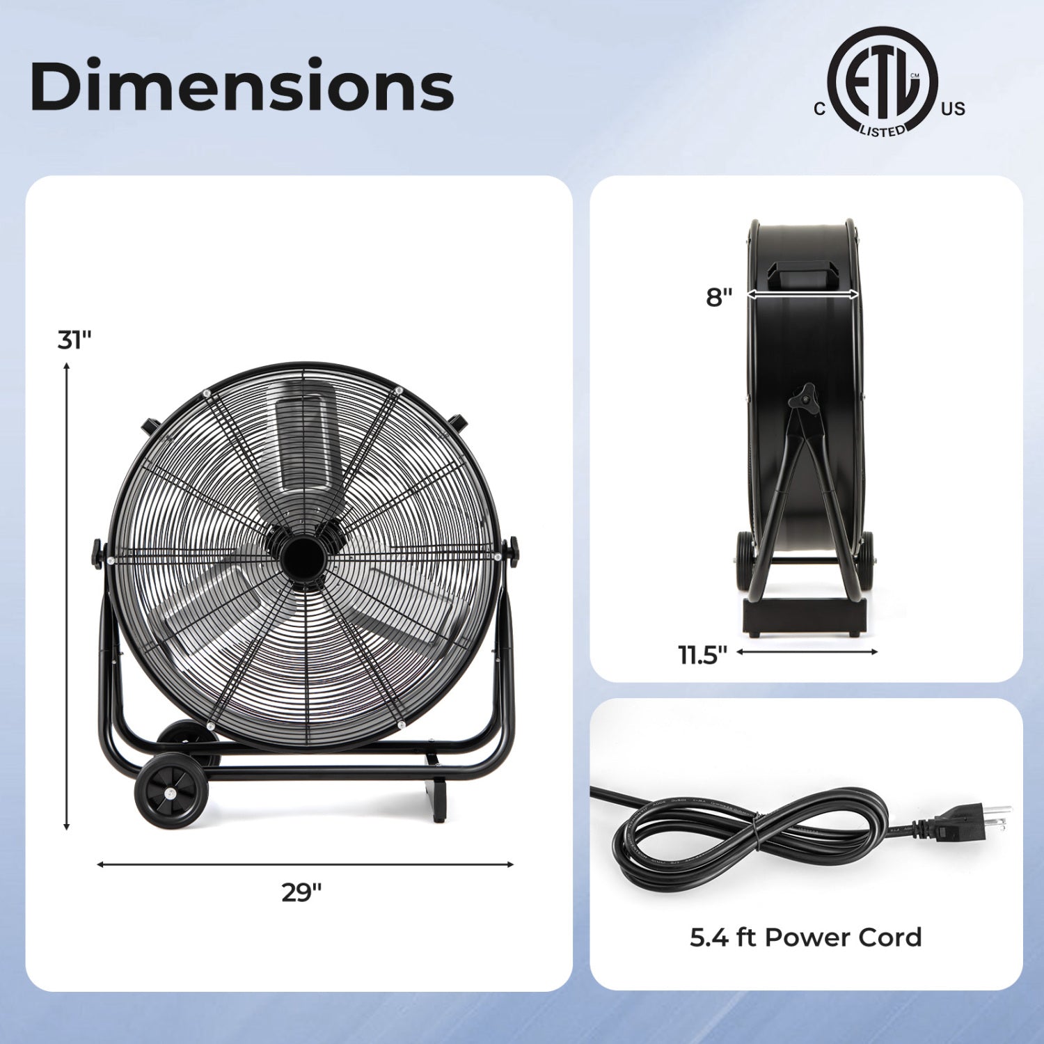 Garage & Warehouse Climate Control Bundle: Dehumidifier + Industrial Drum Fan